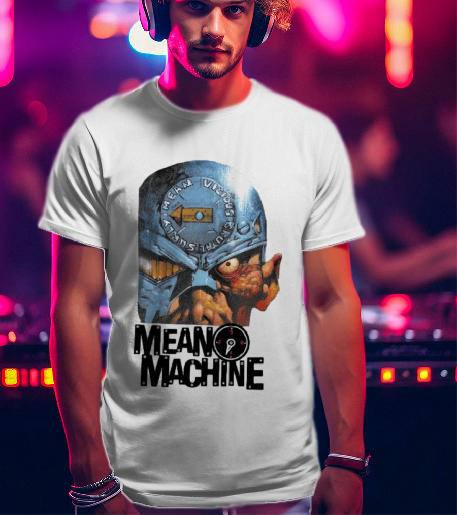 Mean Machine Mean Vicious Brutal Surly 2000 AD T-Shirt