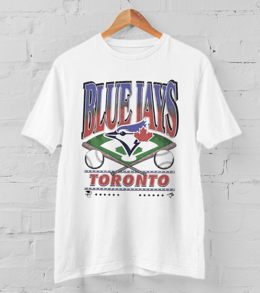 Toronto Blue Jays Baseball Team Emblem Field Motif T-Shirt