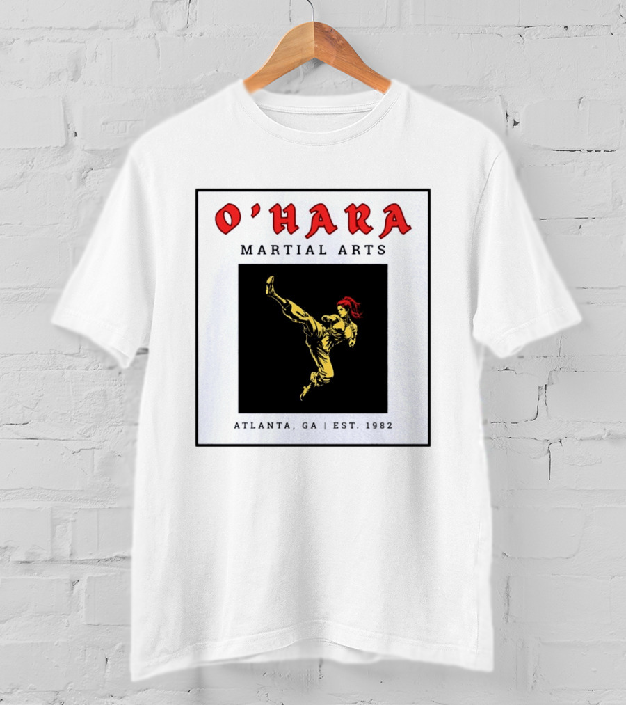 O'Hara Martial Arts Atlanta GA Est 1982 Karate Martial Artist Kick T-Shirt