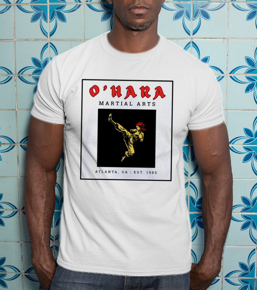 O'Hara Martial Arts Atlanta GA Est 1982 Karate Martial Artist Kick T-Shirt