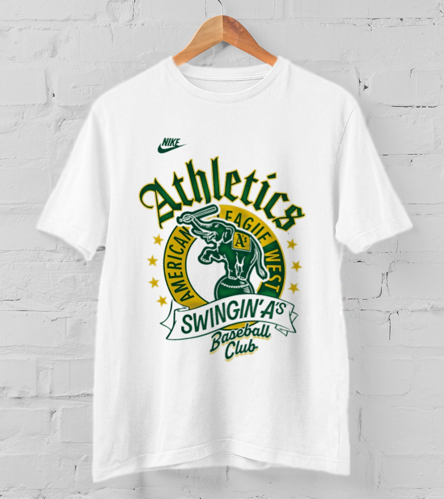 Nike Athletics Swingin' A's American League West Baseball Club T-Shirt