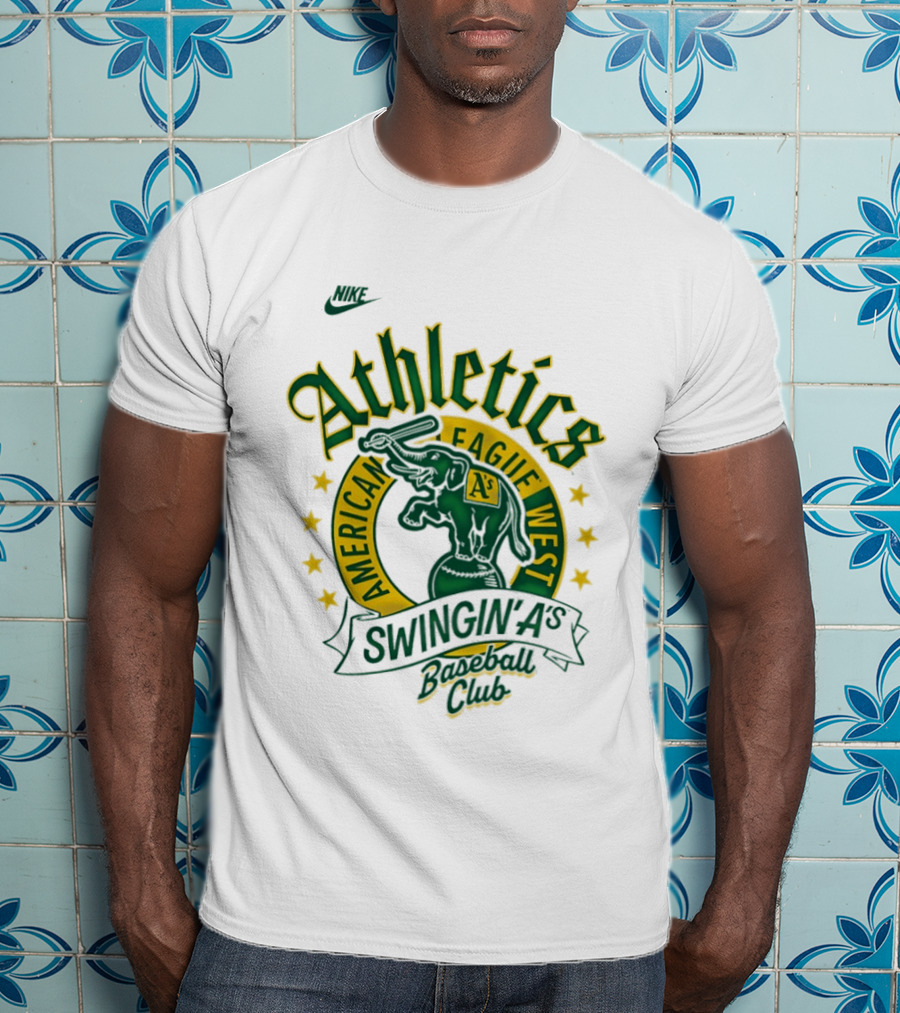 Nike Athletics Swingin' A's American League West Baseball Club T-Shirt
