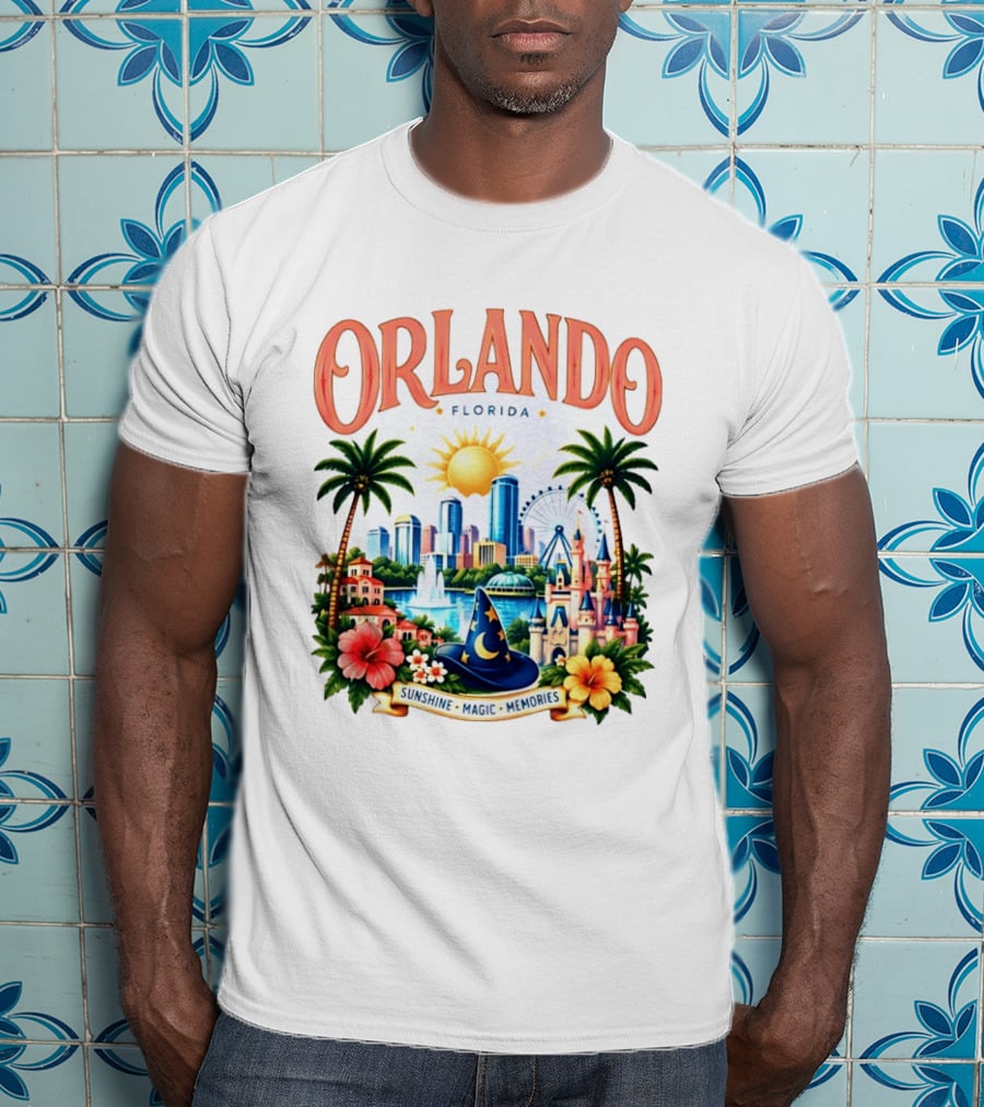 Orlando Florida Sunshine Magic Memories Skyline Adventure T-Shirt