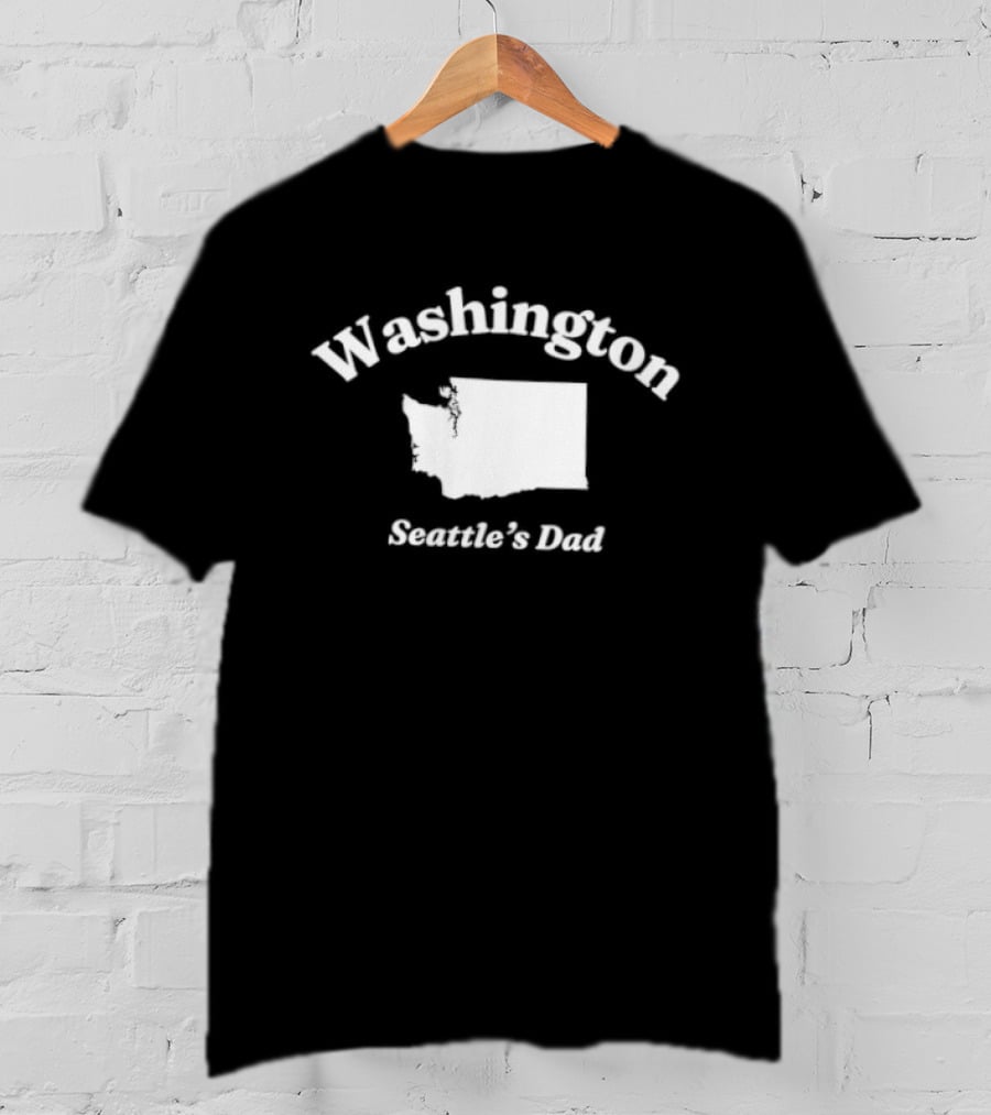 Washington Map Seattle's Dad T-Shirt