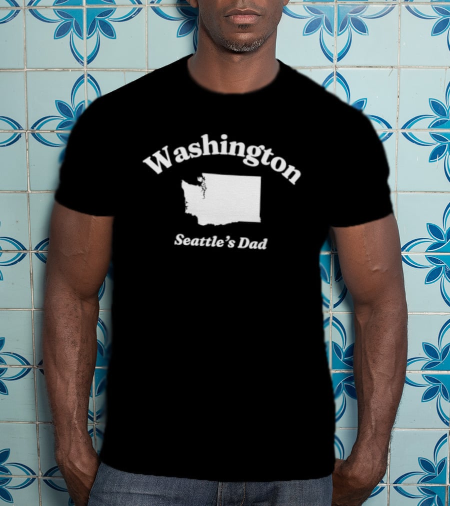 Washington Map Seattle's Dad T-Shirt