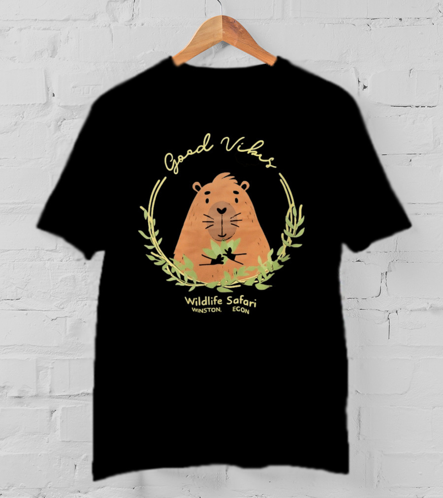 Good Vibes Capybara Wildlife Safari Winston Oregon T-Shirt