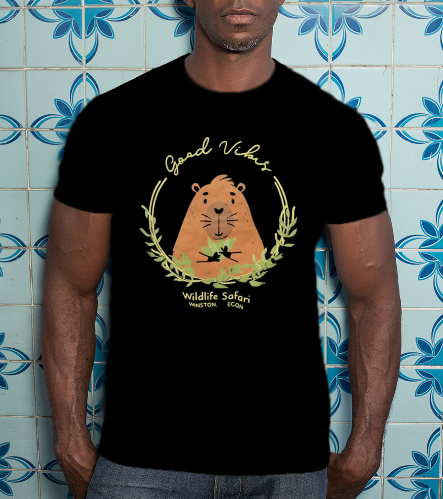 Good Vibes Capybara Wildlife Safari Winston Oregon T-Shirt