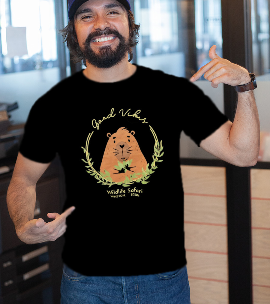 Good Vibes Capybara Wildlife Safari Winston Oregon T-Shirt
