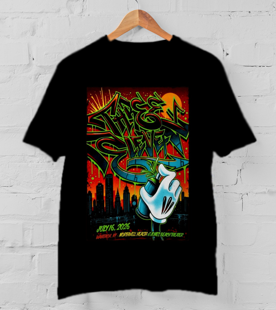 311 July 16 2026 Wantagh NY Northwell Health Jones Beach Theater Skyline Graffiti Hand Spray Can T-Shirt
