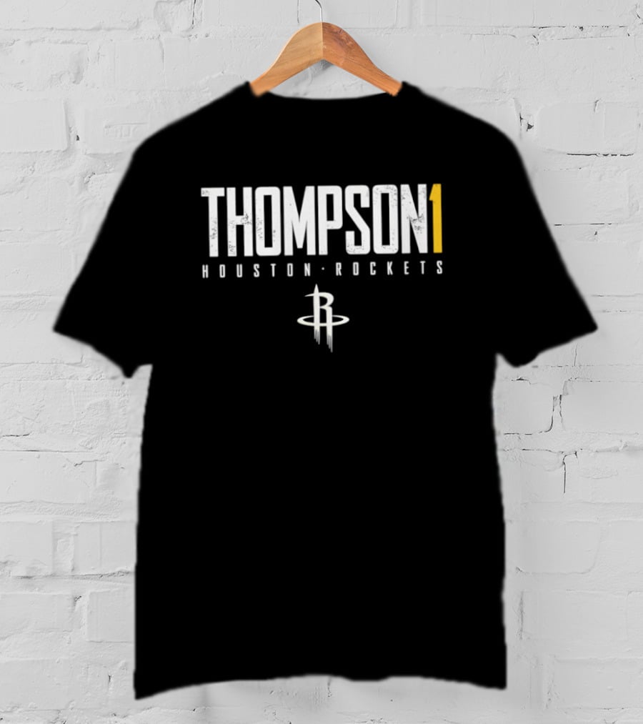 Thompson 1 Houston Rockets NBA Basketball Team Player Name And Number T-Shirt