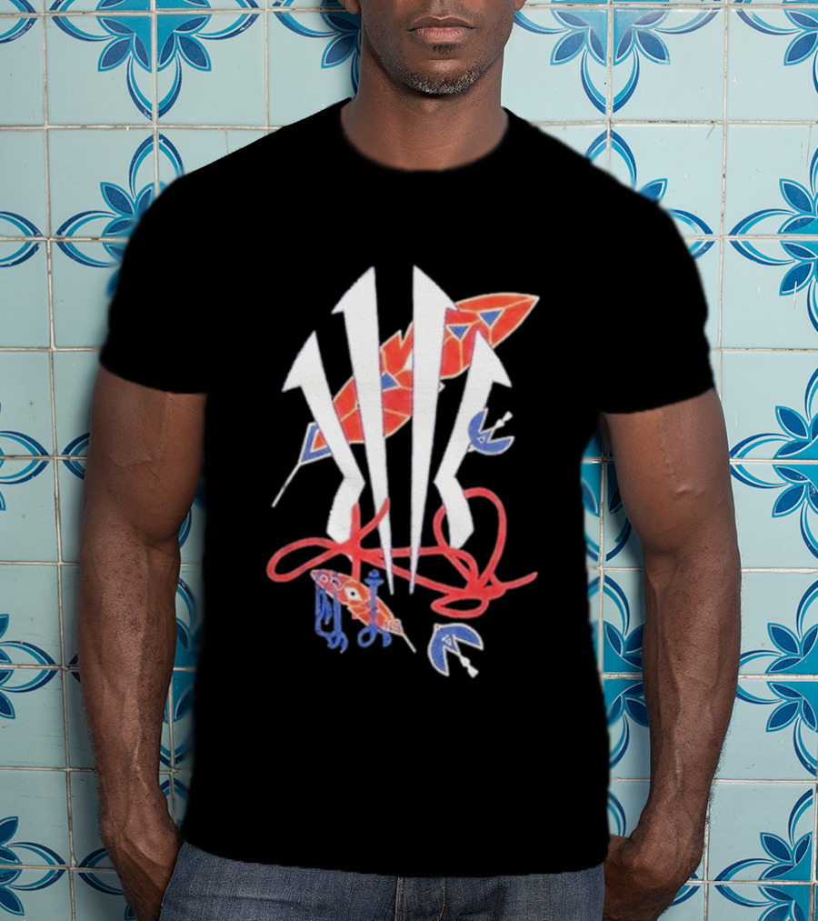 Anta X Kyrie Irving KAI Blue And Red Arrow Art Collaboration T-Shirt
