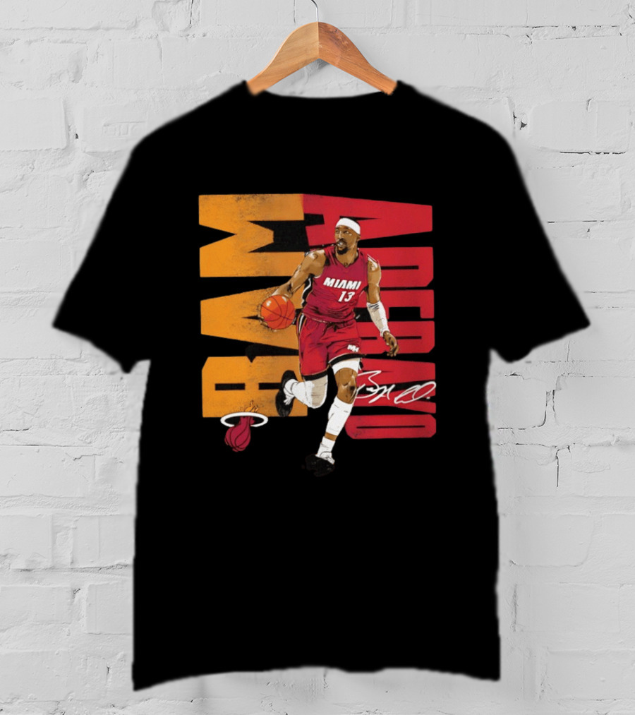 Bam Adebayo Miami Heat Basketball Number 13 NBA Player T-Shirt