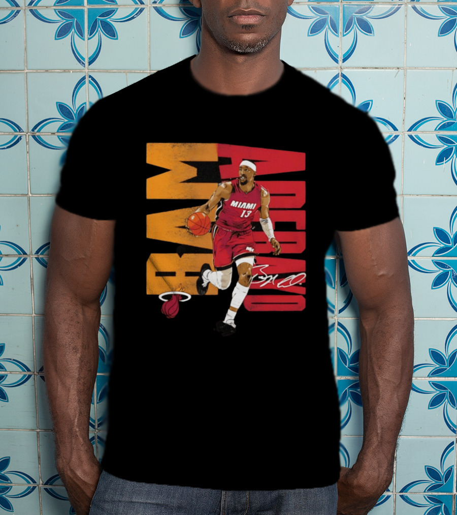 Bam Adebayo Miami Heat Basketball Number 13 NBA Player T-Shirt