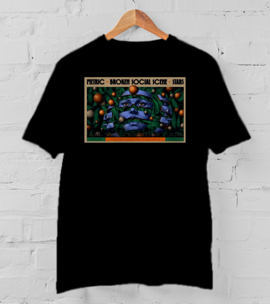 Metric Broken Social Scene Stars All The Feelings Tour Southern Alberta Jubilee Auditorium Calgary AB Jun 28 2026 T-Shirt