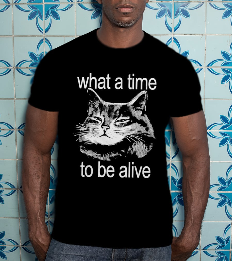 What A Time To Be Alive Cat Meme T-Shirt