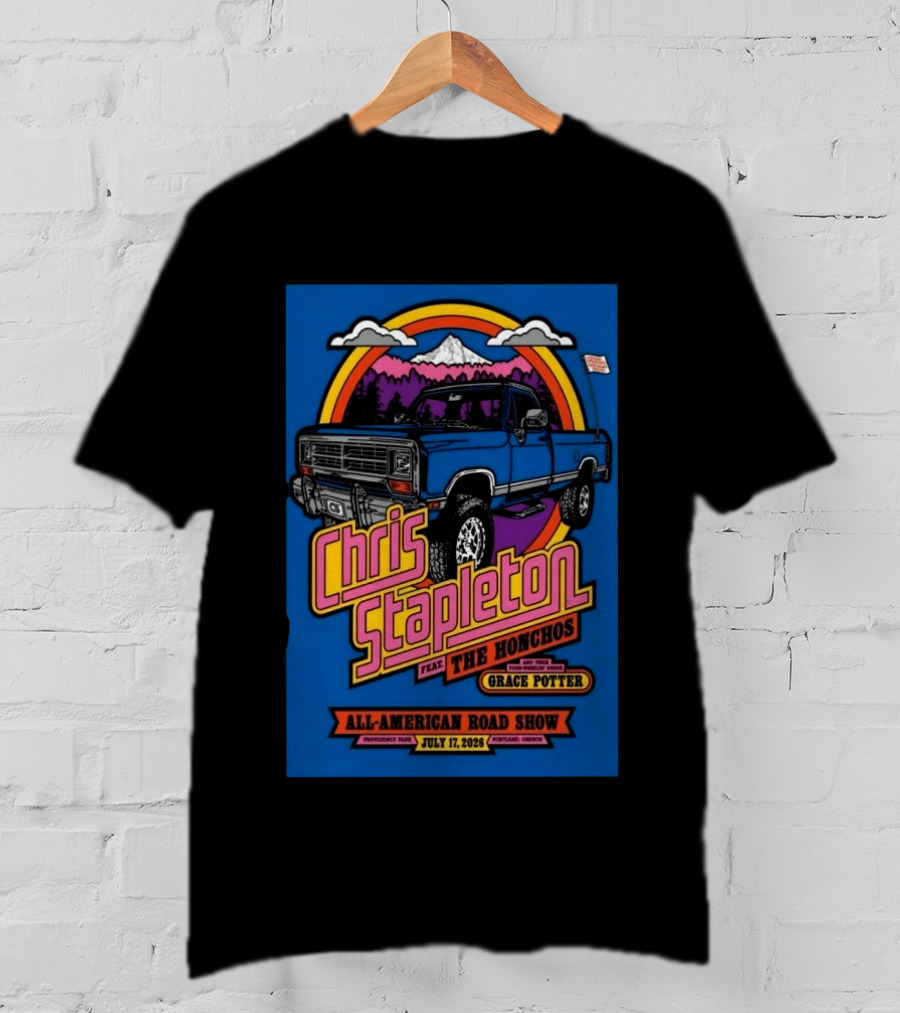 Chris Stapleton Providence Park Portland OR 2026 All American Road Show Featuring The Honchos Grace Potter T-Shirt