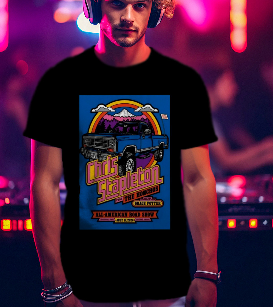 Chris Stapleton Providence Park Portland OR 2026 All American Road Show Featuring The Honchos Grace Potter T-Shirt