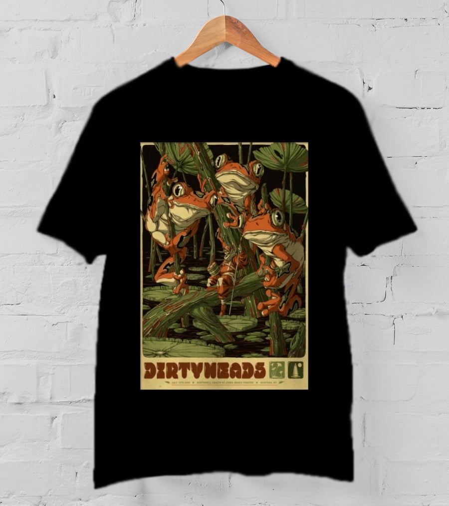 Dirty Heads July 18 2026 Adventure With Frogs Atlantic City NJ T-Shirt