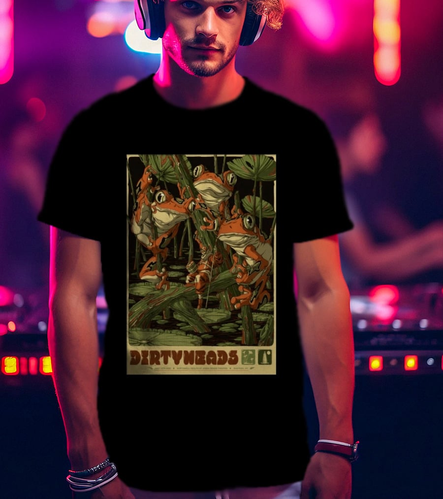 Dirty Heads July 18 2026 Adventure With Frogs Atlantic City NJ T-Shirt