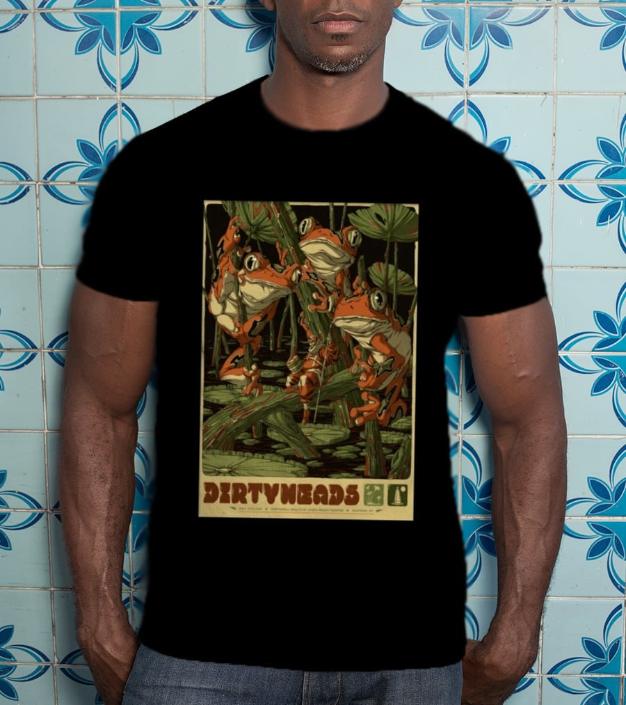 Dirty Heads July 18 2026 Adventure With Frogs Atlantic City NJ T-Shirt