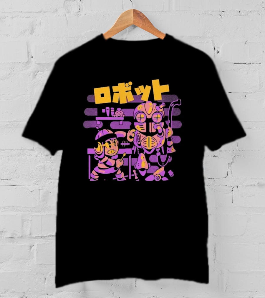 Fixing A Friend Sketchdemao Robot Workshop Japanese T-Shirt