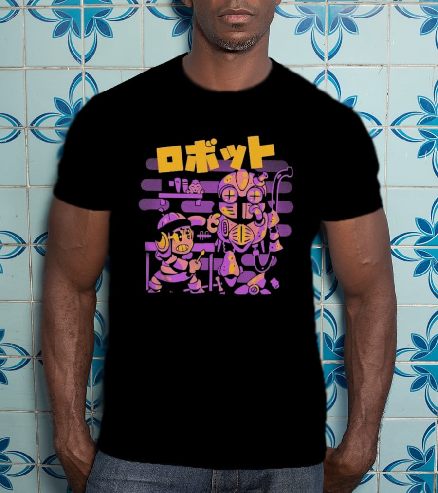 Fixing A Friend Sketchdemao Robot Workshop Japanese T-Shirt