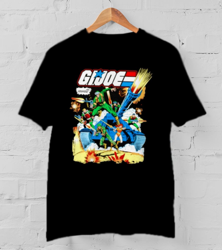 GI Joe Team Super7 Action Figure Hasbro Classic Battle Scene T-Shirt