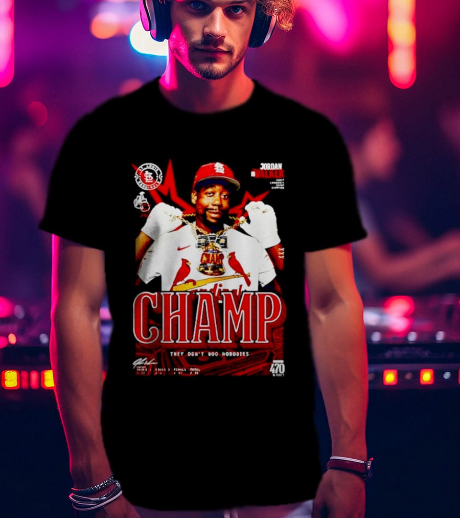 Jordan Walker St. Louis Cardinals Home Run Derby Champ They Don't Boo Nobodies T-Shirt