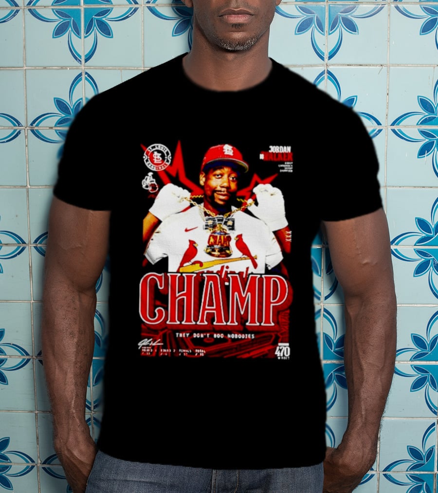 Jordan Walker St. Louis Cardinals Home Run Derby Champ They Don't Boo Nobodies T-Shirt