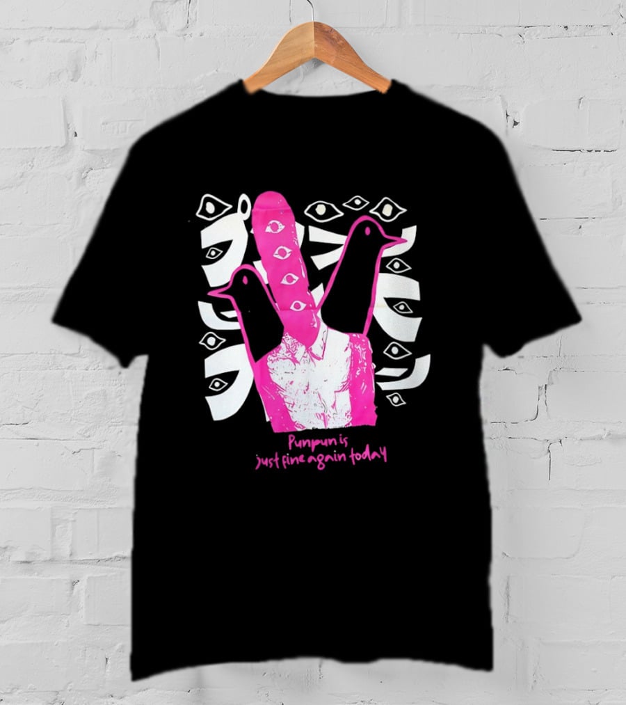 Punpun Is Just Fine Again Today Inio Asano Eye Pattern Pink Pigeons T-Shirt