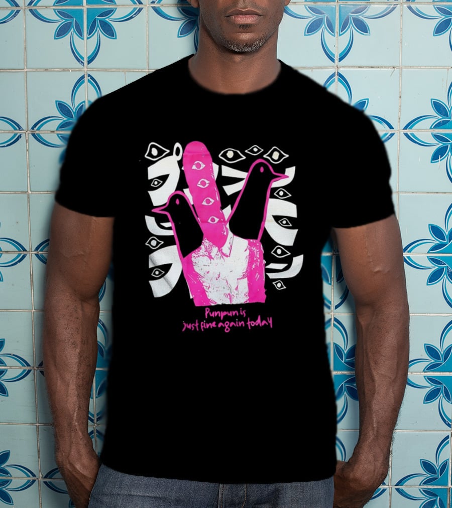 Punpun Is Just Fine Again Today Inio Asano Eye Pattern Pink Pigeons T-Shirt