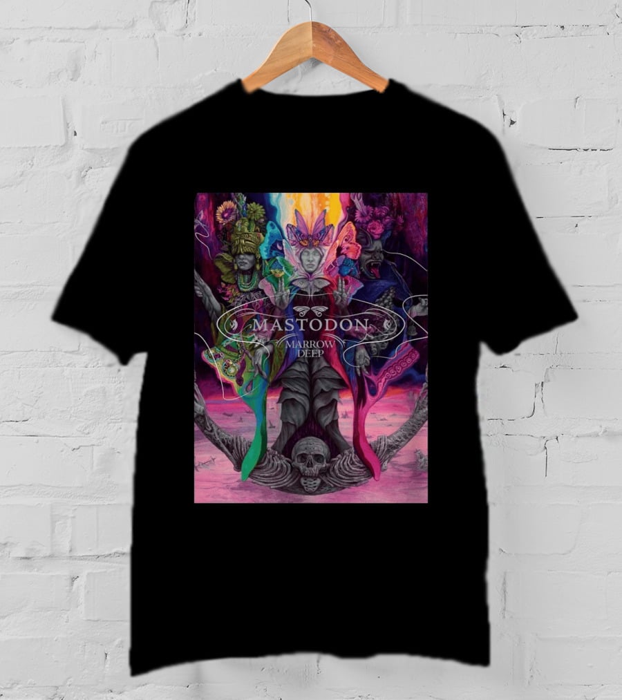 Mastodon Marrow Deep Psychedelic Album Art With Skull And Figures T-Shirt