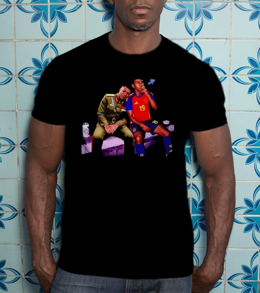 Mbappe And Yamal Drink Beer And Smoking 2026 Meme With Soccer Jerseys T-Shirt