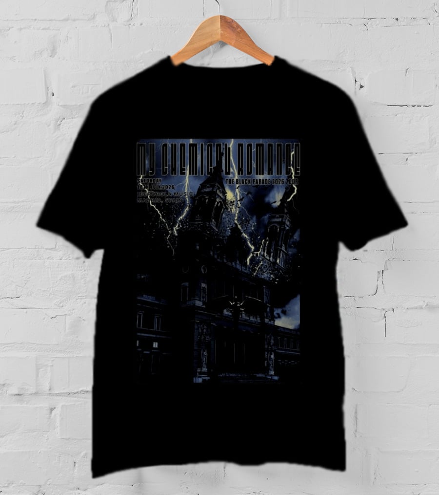 My Chemical Romance The Black Parade 2026 Tour Madrid Spain 18th July T-Shirt