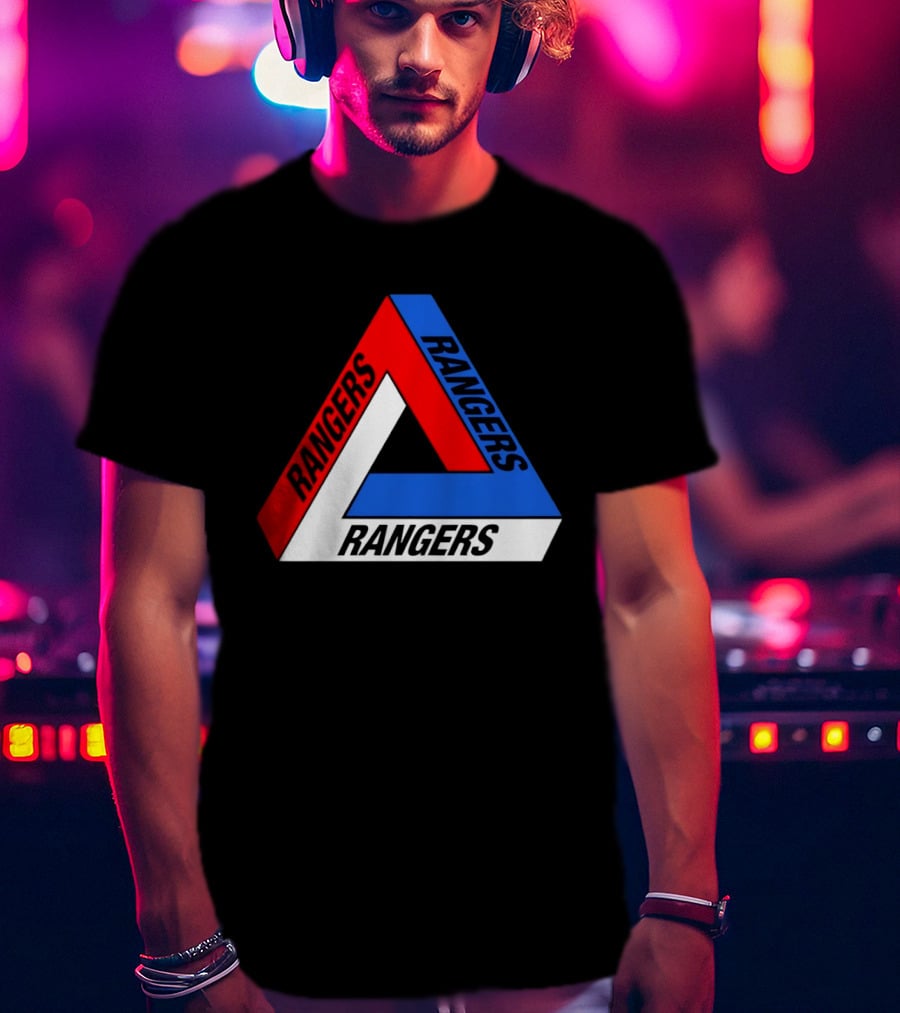 Rangers Penrose Triangle Optical Illusion Sports T-Shirt