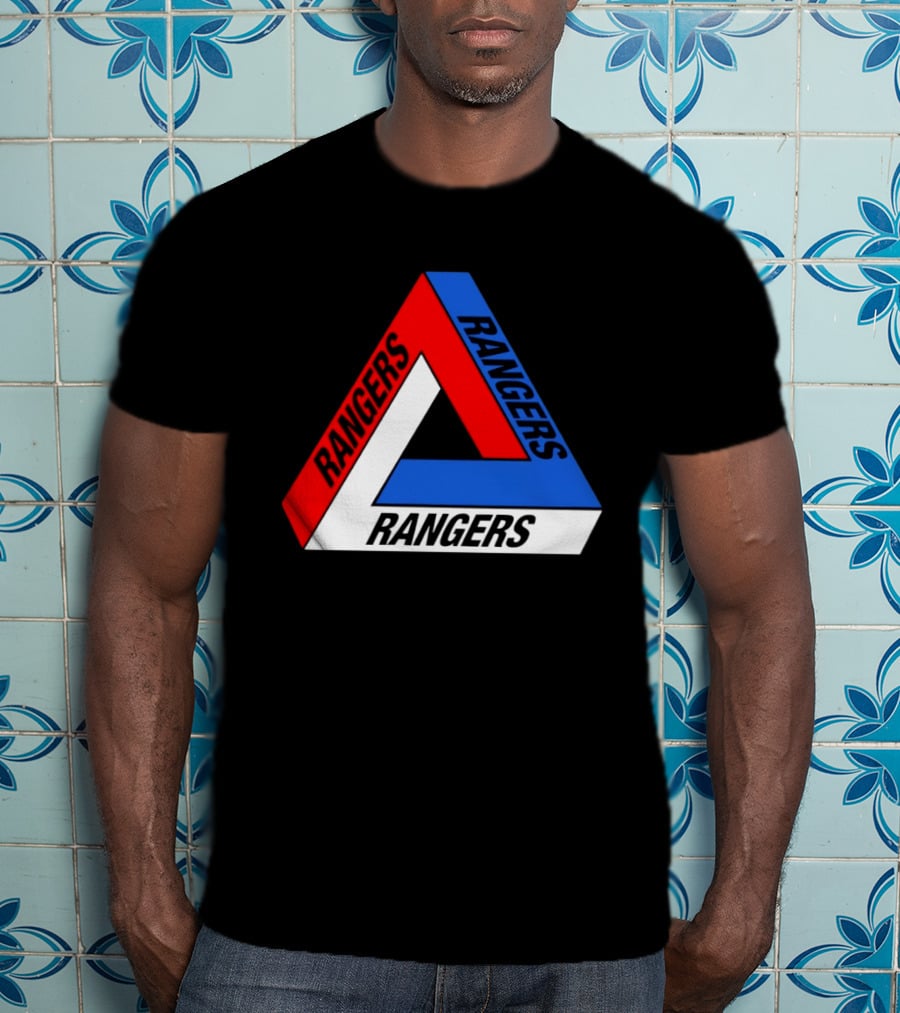 Rangers Penrose Triangle Optical Illusion Sports T-Shirt