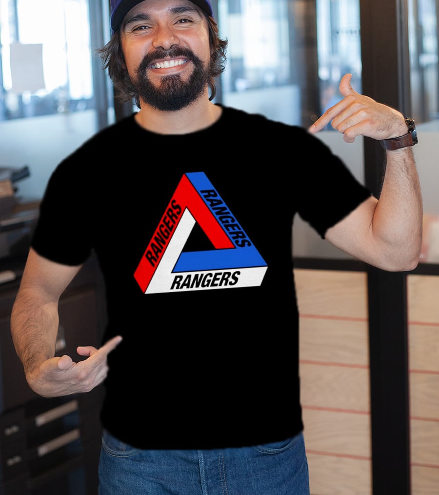 Rangers Penrose Triangle Optical Illusion Sports T-Shirt