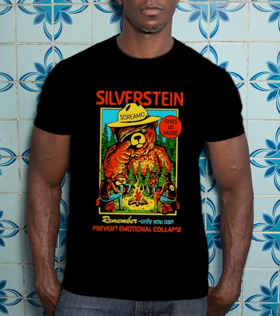 Silverstein Screamo Bear Gives Us Music Prevent Emotional Collapse T-Shirt
