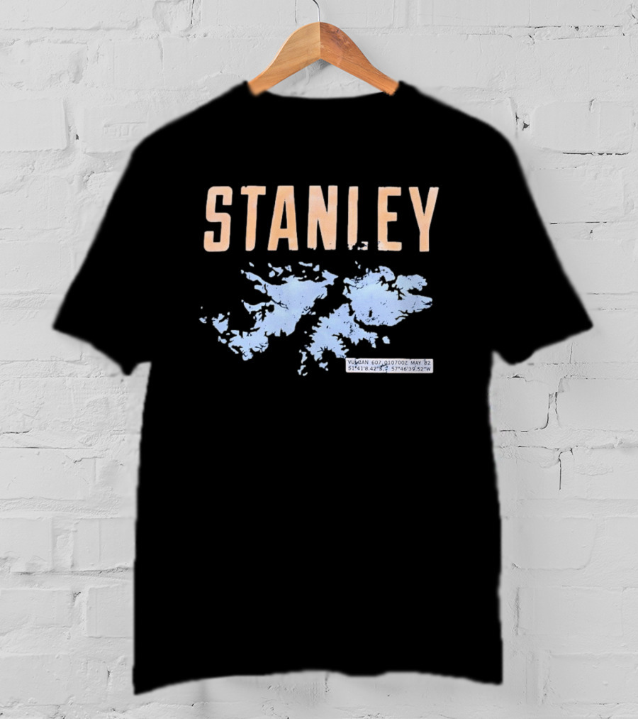 Stanley Falkland Islands Vulcan 607 May 82 Coordinates Operation Black Buck T-Shirt