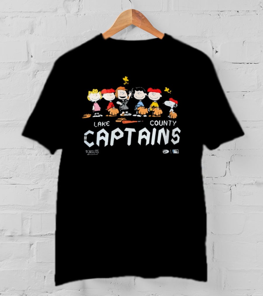 Peanuts Characters Lake County Captains Lucy Charlie Brown Snoopy T-Shirt