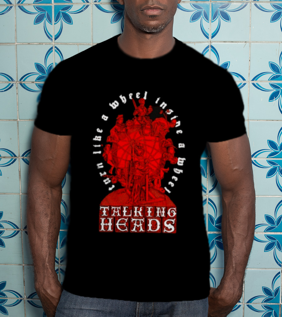 Talking Heads Turn Like A Wheel Inside A Wheel Red T-Shirt