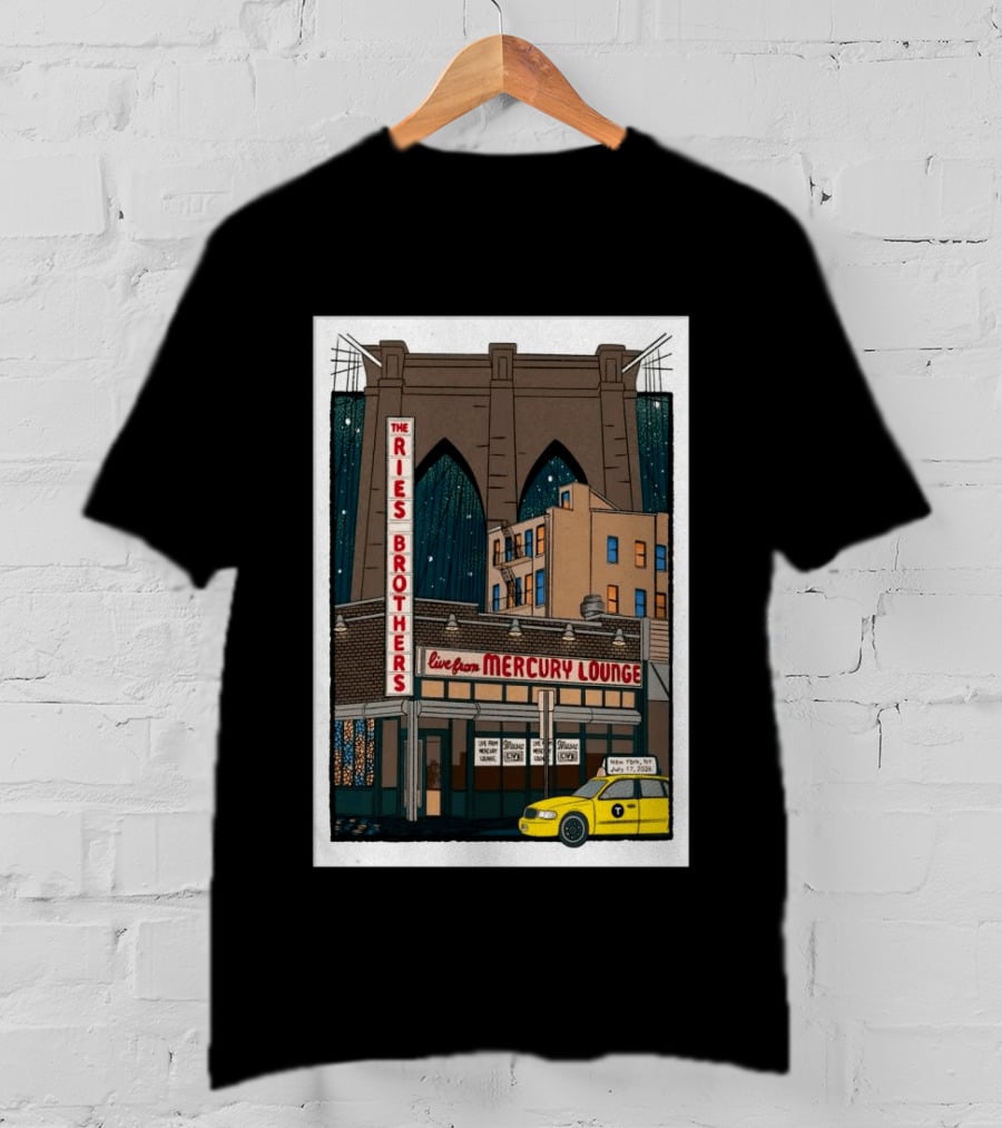The Ries Brothers Live Mercury Lounge NYC Jul 17 2026 Brooklyn Bridge T-Shirt