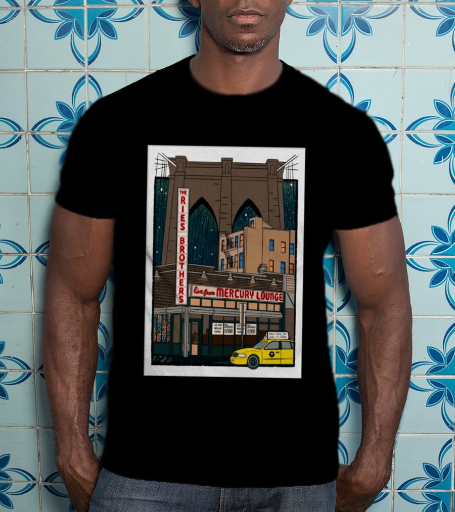 The Ries Brothers Live Mercury Lounge NYC Jul 17 2026 Brooklyn Bridge T-Shirt