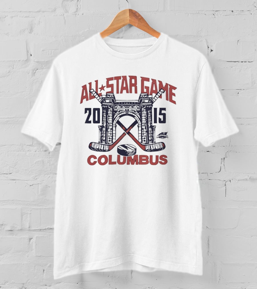 2015 NHL All Star Game Columbus Hockey Vintage Bridge And Sticks T-Shirt