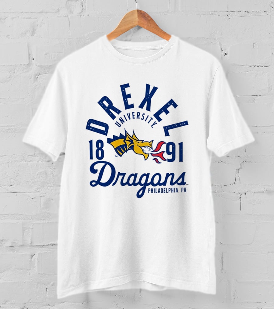 Drexel University Dragons 1891 Philadelphia PA Yellow And Red Dragon T-Shirt