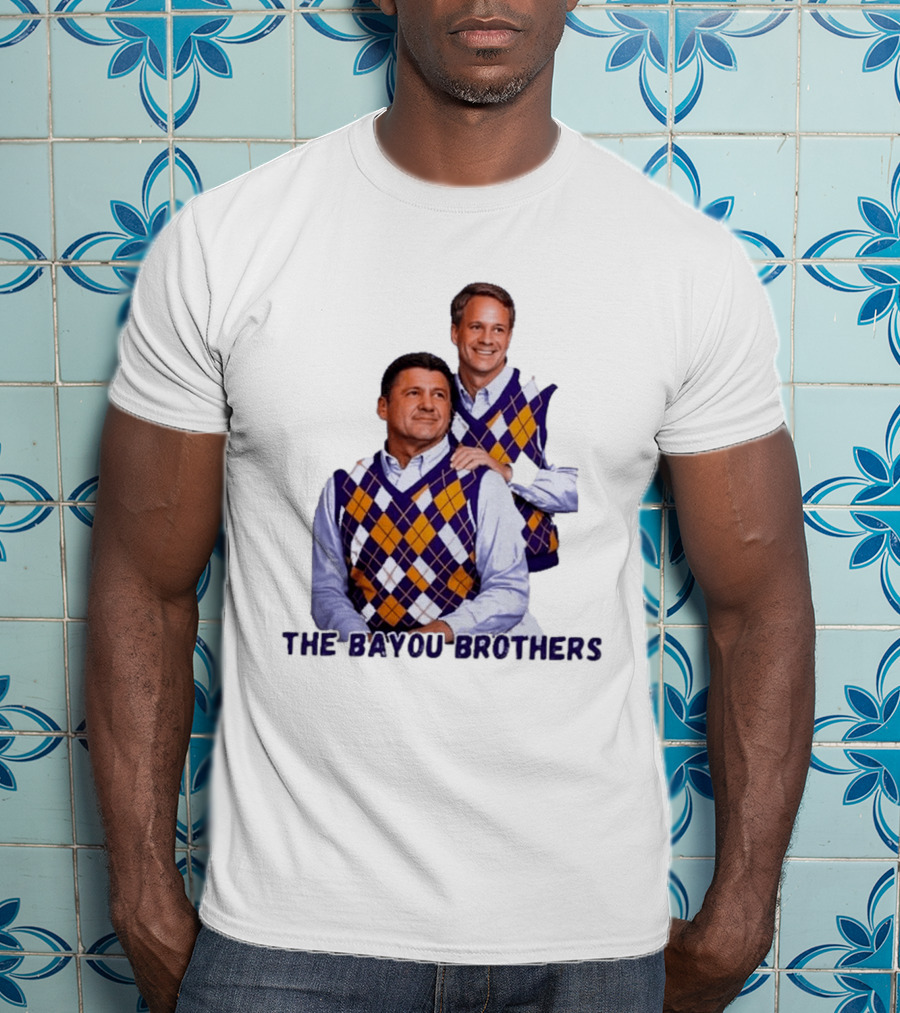 Ed Orgeron Lane Kiffin LSU Tigers The Bayou Brothers Sweater Vest T-Shirt