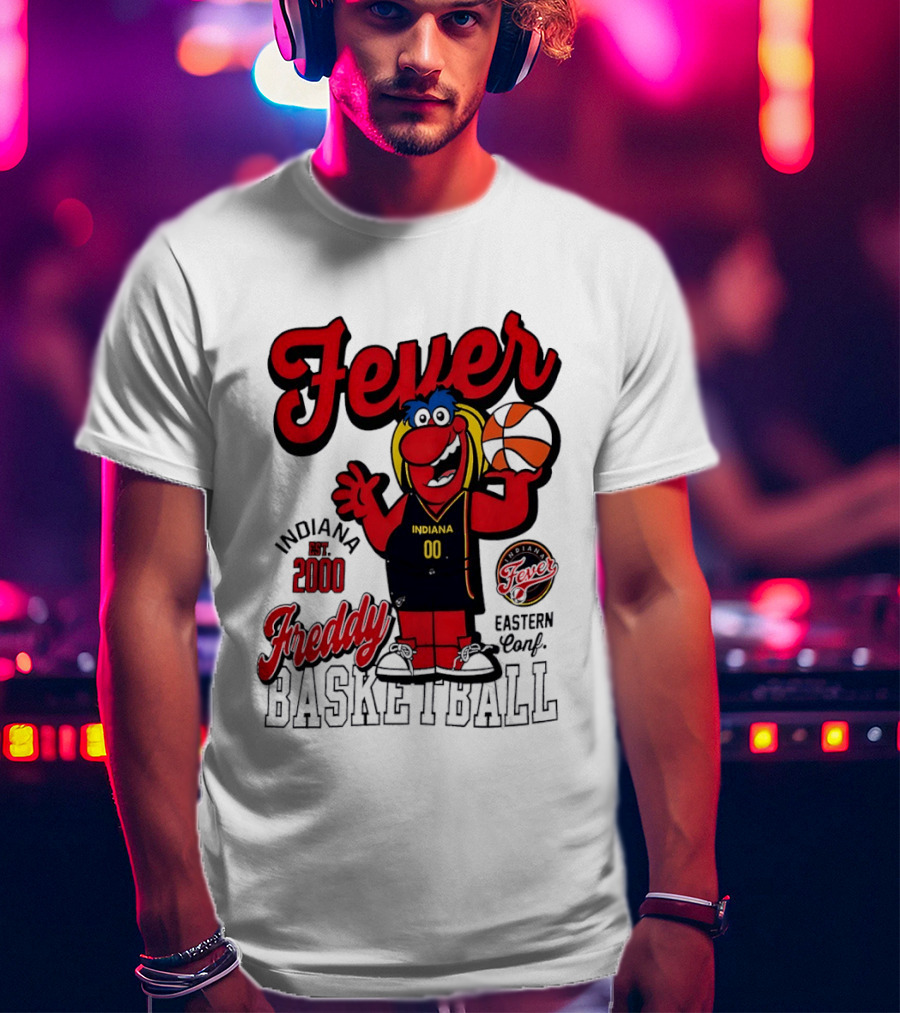Freddy Indiana Fever Basketball Est 2000 Eastern Conf T-Shirt