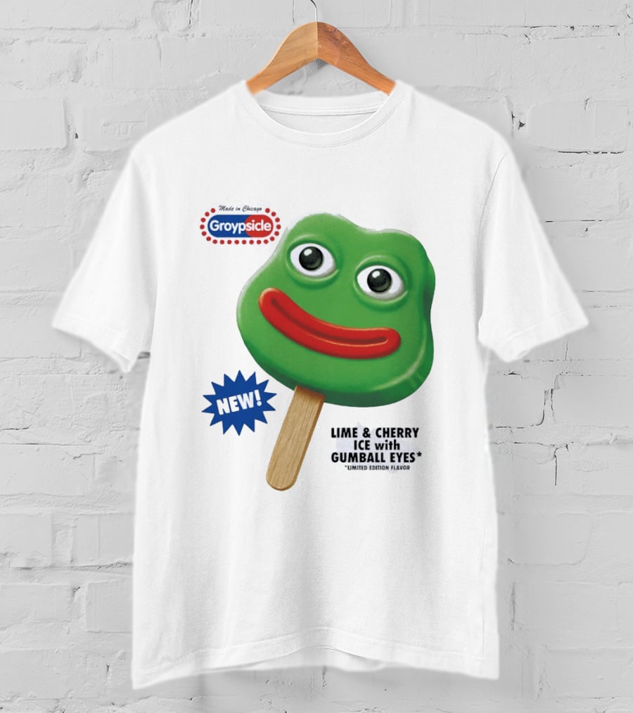 Groypsicle Lime And Cherry Ice With Gumball Eyes Limited Edition Made In Chicago T-Shirt
