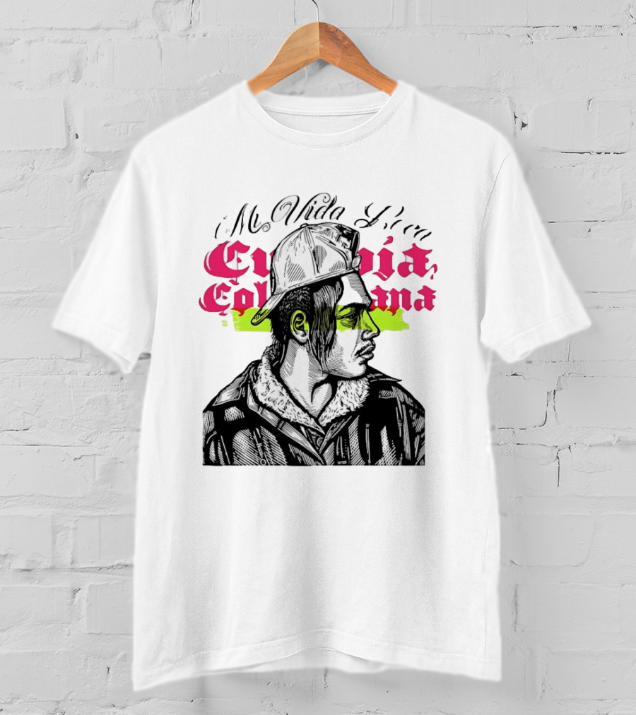 Mi Vida Loca Cultura Colombiana Urban Chicano Streetwear T-Shirt