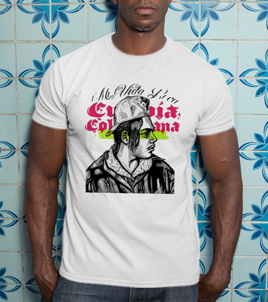 Mi Vida Loca Cultura Colombiana Urban Chicano Streetwear T-Shirt